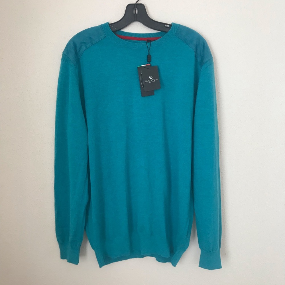2000’s Bugatchi Uomo teal Crewneck sweatshirt